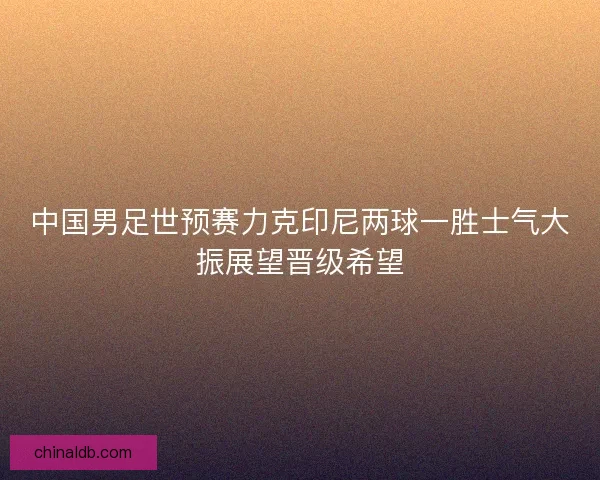 中国男足世预赛力克印尼两球一胜士气大振展望晋级希望 中国男足世预赛力克印尼两球一胜士气大振展望晋级希望